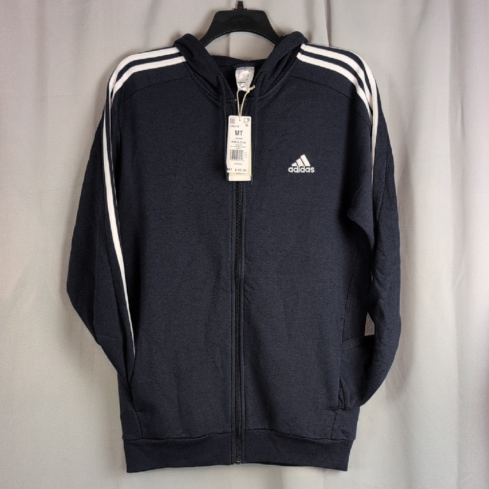 Adidas Navy Blue Zip Up Sweater‎